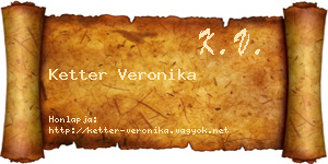 Ketter Veronika névjegykártya